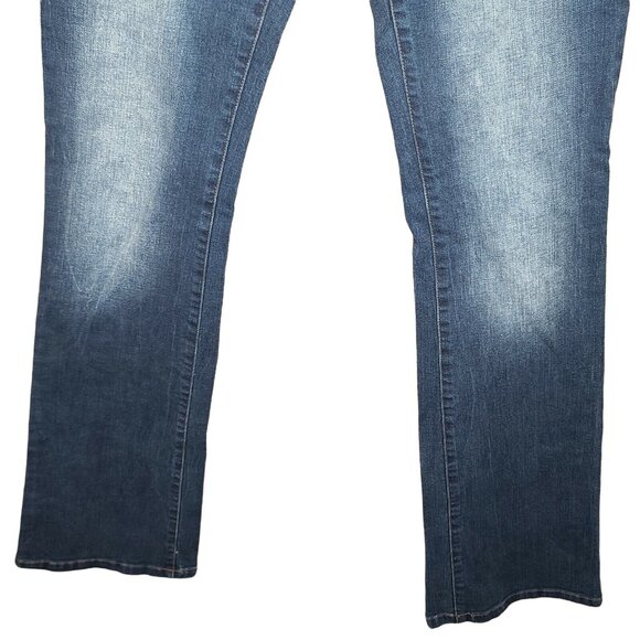 Armani Exchange AX Jeans Women Size 4 Long Medium Wash Blue Denim Bootcut Casual - Picture 9 of 12